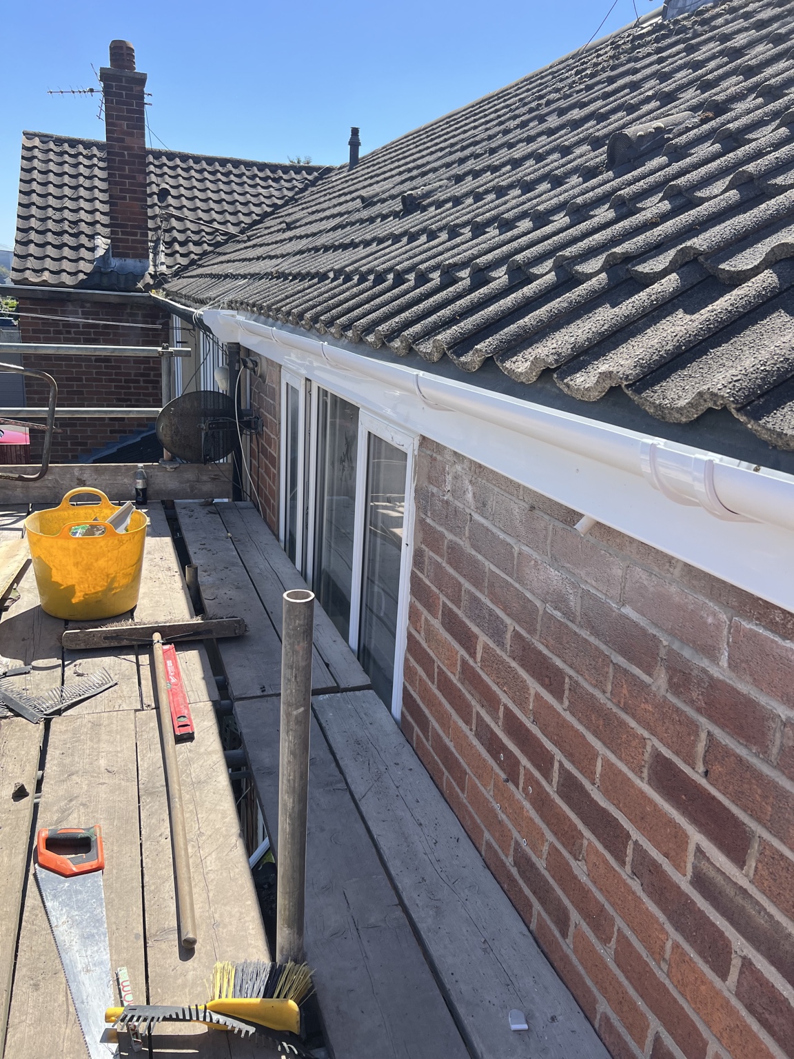 Completed replacement fascia soffit and guttering in Oswestry